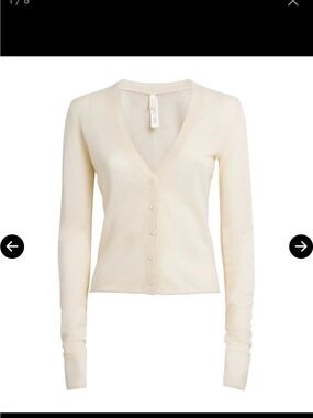 skims Cashmere Sheer Cardigan - Beige M
